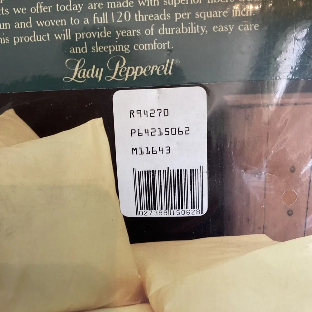 NIP Vintage Lady Pepperell Off White Full Flat Sheet‎ + Morgan Jones Pillowcases